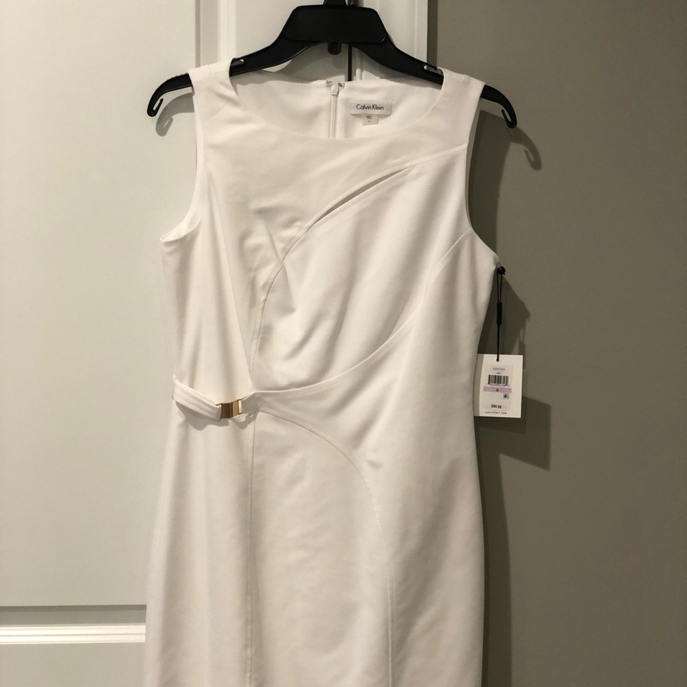 NEW! Calvin Klein White Dress